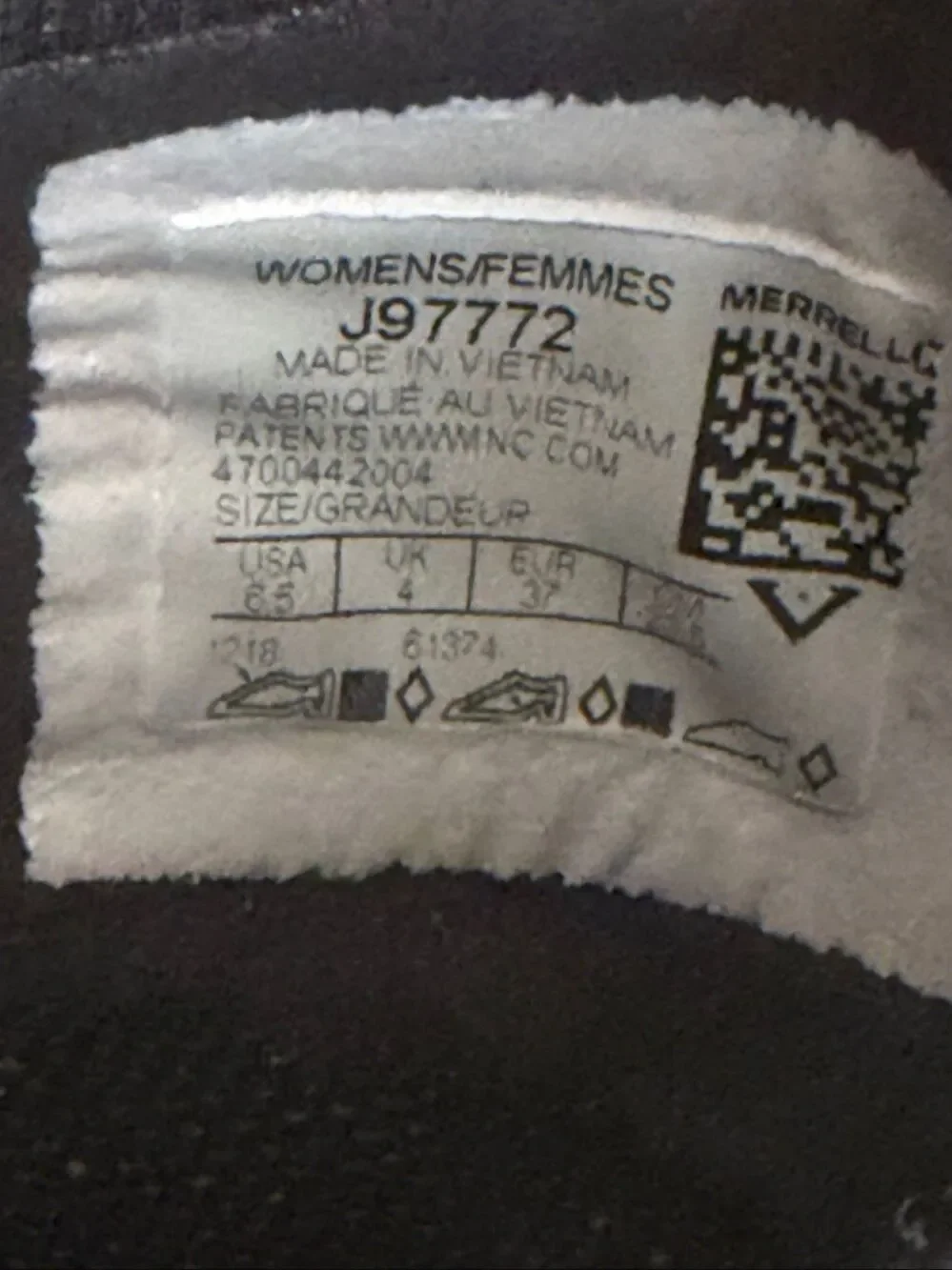Merrell women’s size